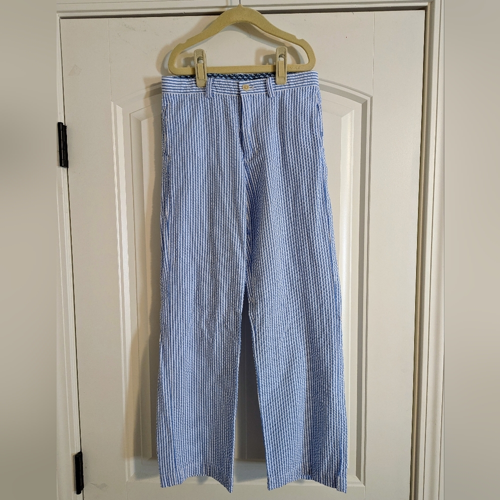 Vineyard Vines seersucker stripe breaker pants